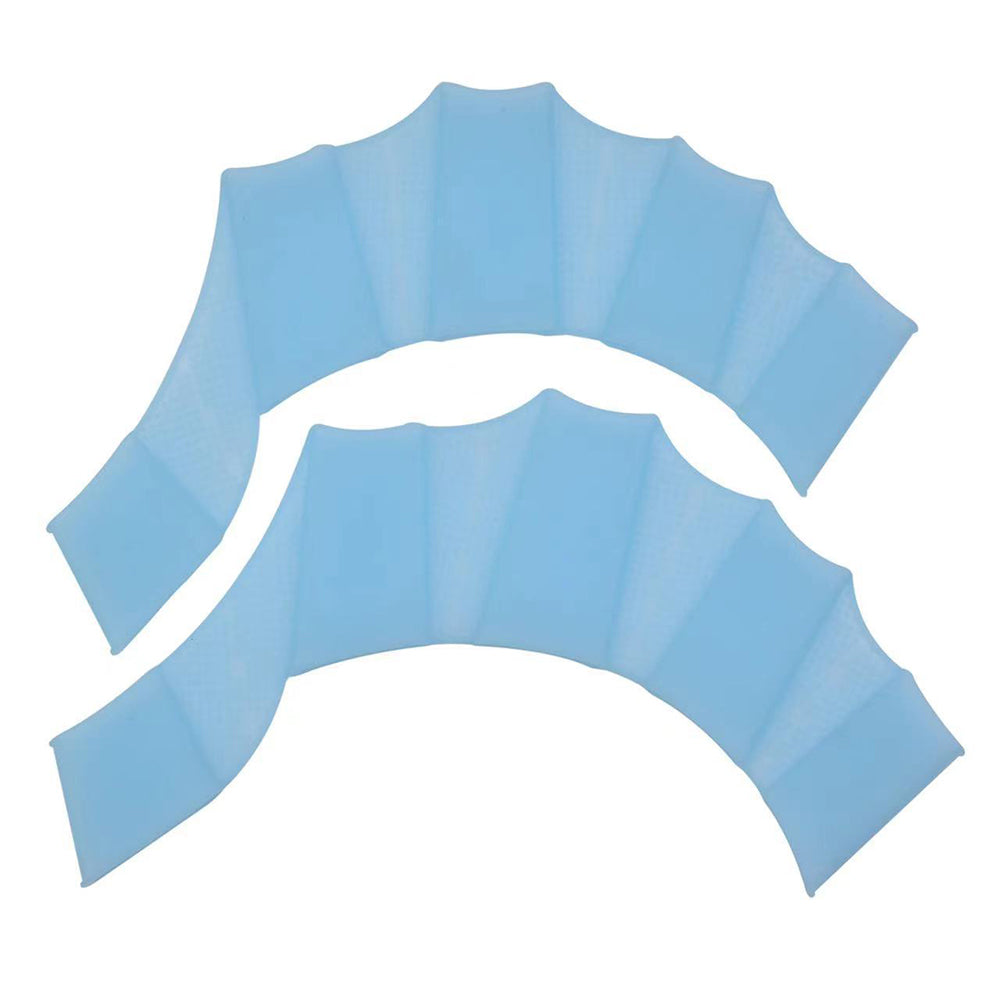1 Pair Webbed Swimming Gloves Silicone Hand Paddles Fitness Water Resistant Training Gloves