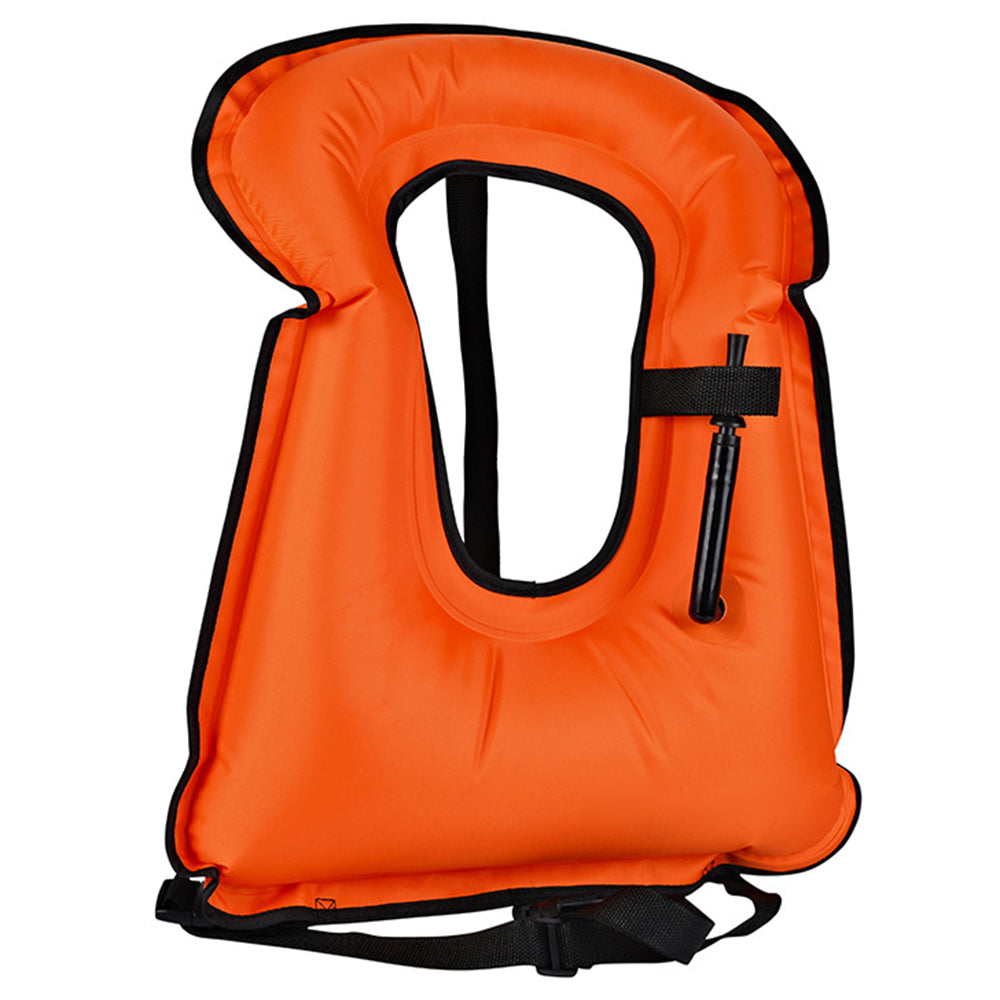 JLY-F001 Inflatable PVC Snorkel Vest Adults Swimming Vest Jacket for Surfing, Diving