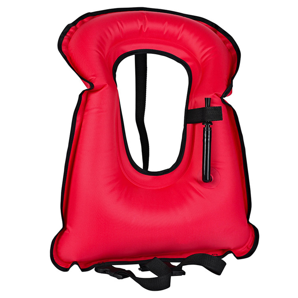 JLY-F001 Inflatable PVC Snorkel Vest Adults Swimming Vest Jacket for Surfing, Diving