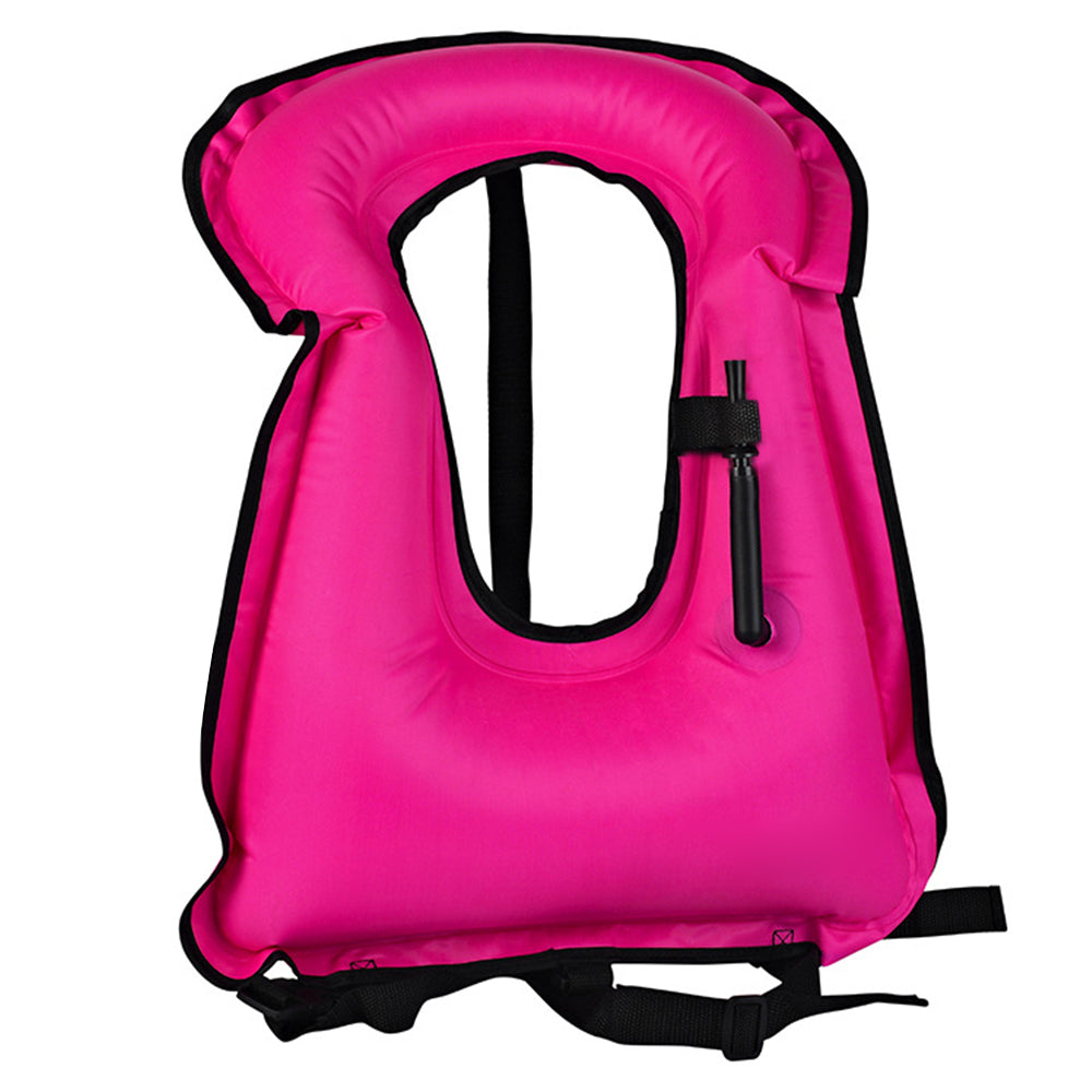 JLY-F001 Inflatable PVC Snorkel Vest Adults Swimming Vest Jacket for Surfing, Diving