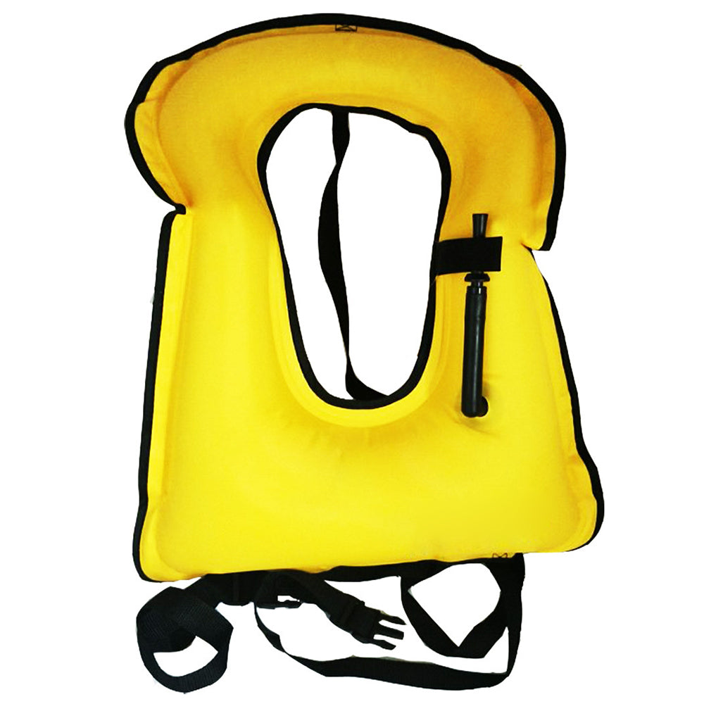 JLY-F001 Inflatable PVC Snorkel Vest Adults Swimming Vest Jacket for Surfing, Diving
