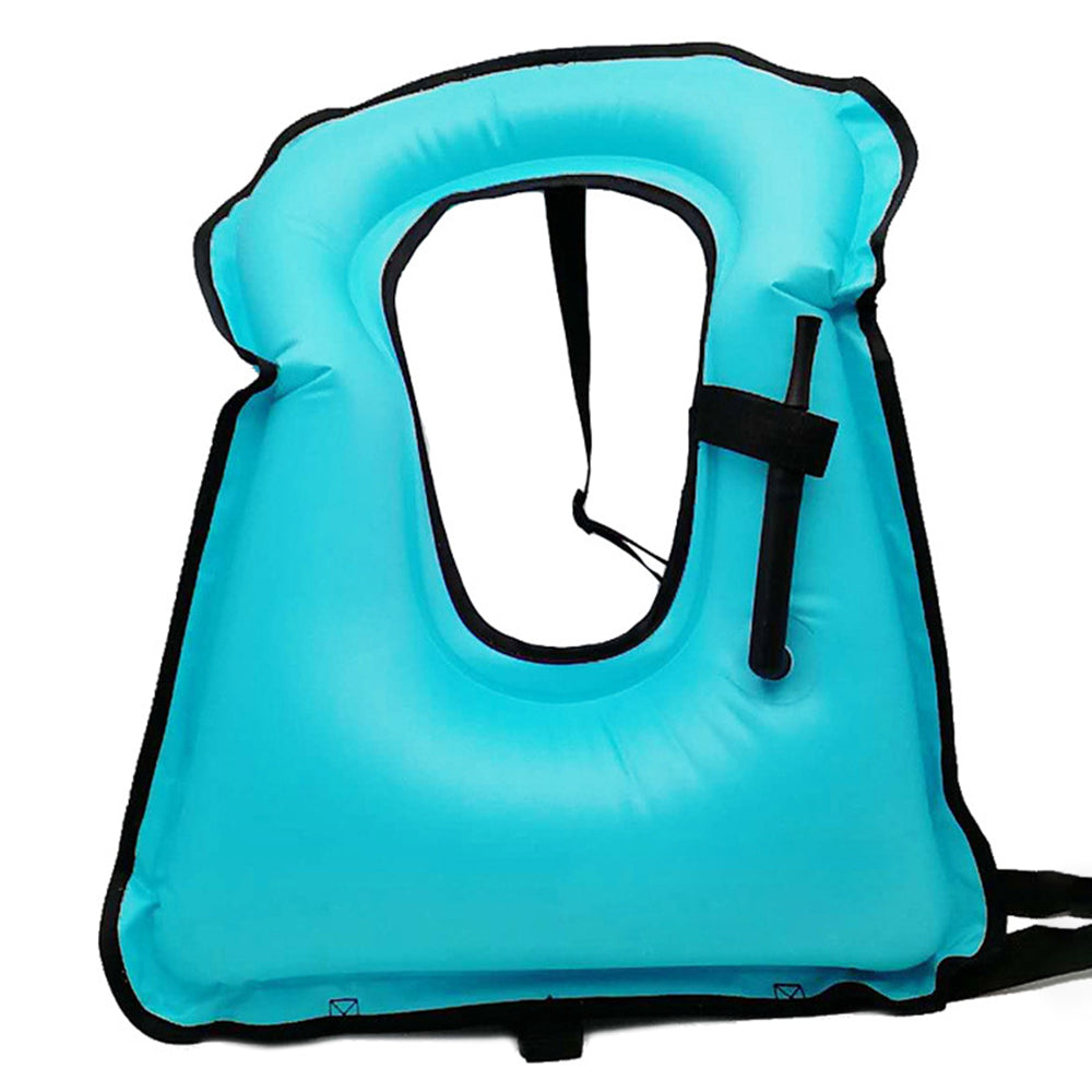 JLY-F001 Inflatable PVC Snorkel Vest Adults Swimming Vest Jacket for Surfing, Diving