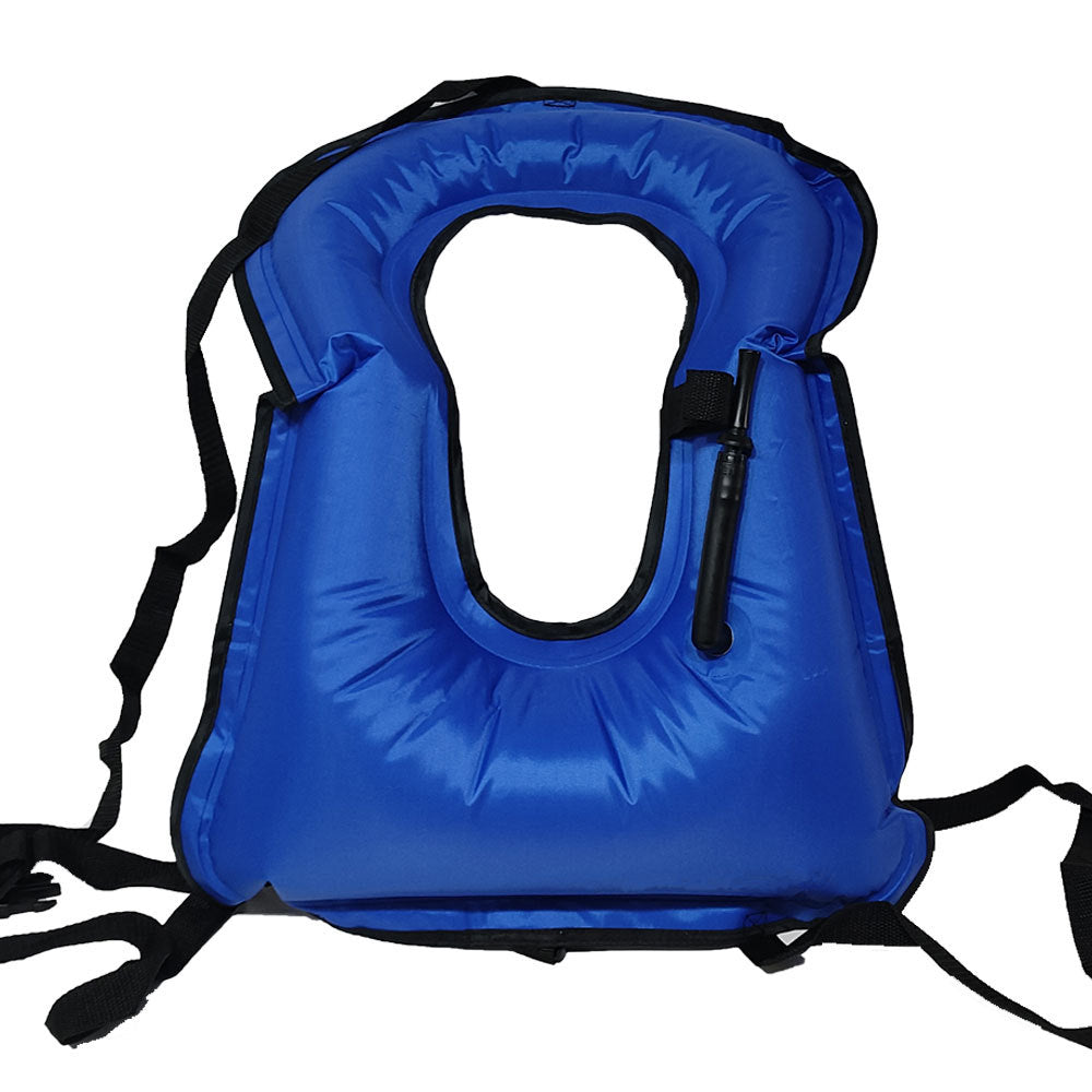 JLY-F001 Inflatable PVC Snorkel Vest Adults Swimming Vest Jacket for Surfing, Diving