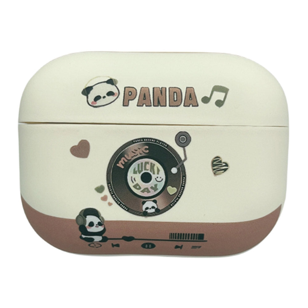 For AirPods Pro 2 Earphone Case TPU Cover Cute Cartoon Earphone Shell Matte Earphone Protector - Black
