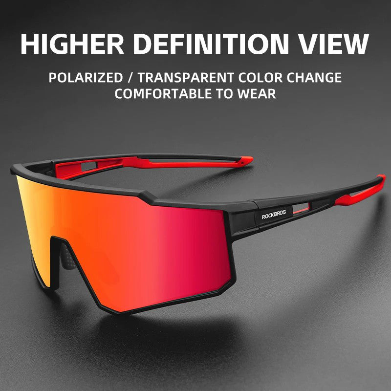 ROCKBROS SP316 Photochromic Lens Outdoor Cycling Glasses Windproof Sand-proof Goggles
