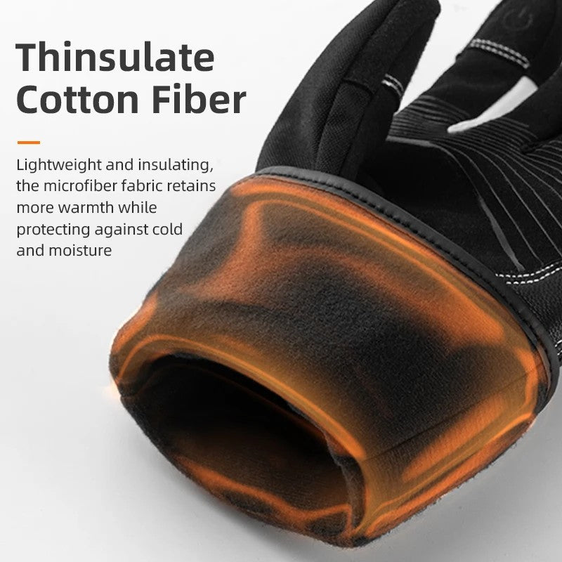 ROCKBROS MT023 Motorcycle Gloves Full Finger Touch Screen Men Windproof Mittens