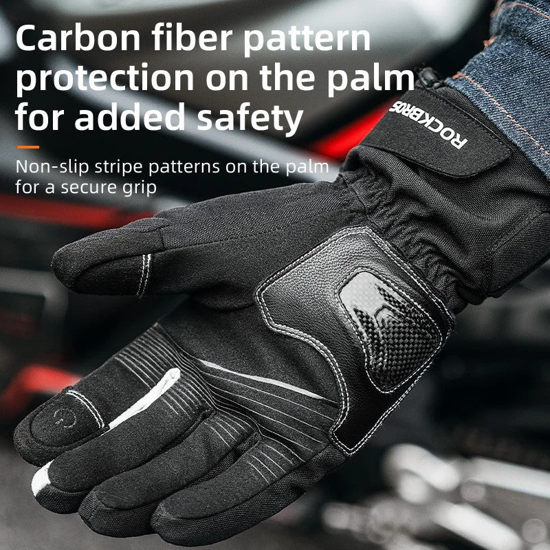 ROCKBROS MT023 Motorcycle Gloves Full Finger Touch Screen Men Windproof Mittens