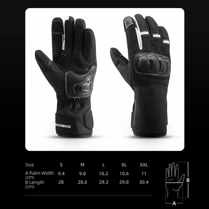 ROCKBROS MT023 Motorcycle Gloves Full Finger Touch Screen Men Windproof Mittens