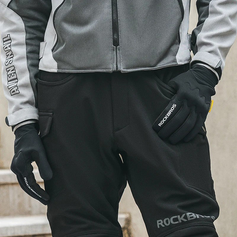 ROCKBROS MT025 1 Pair Outdoor Cycling Gloves Anti-skid Touch Screen Full Finger Gloves