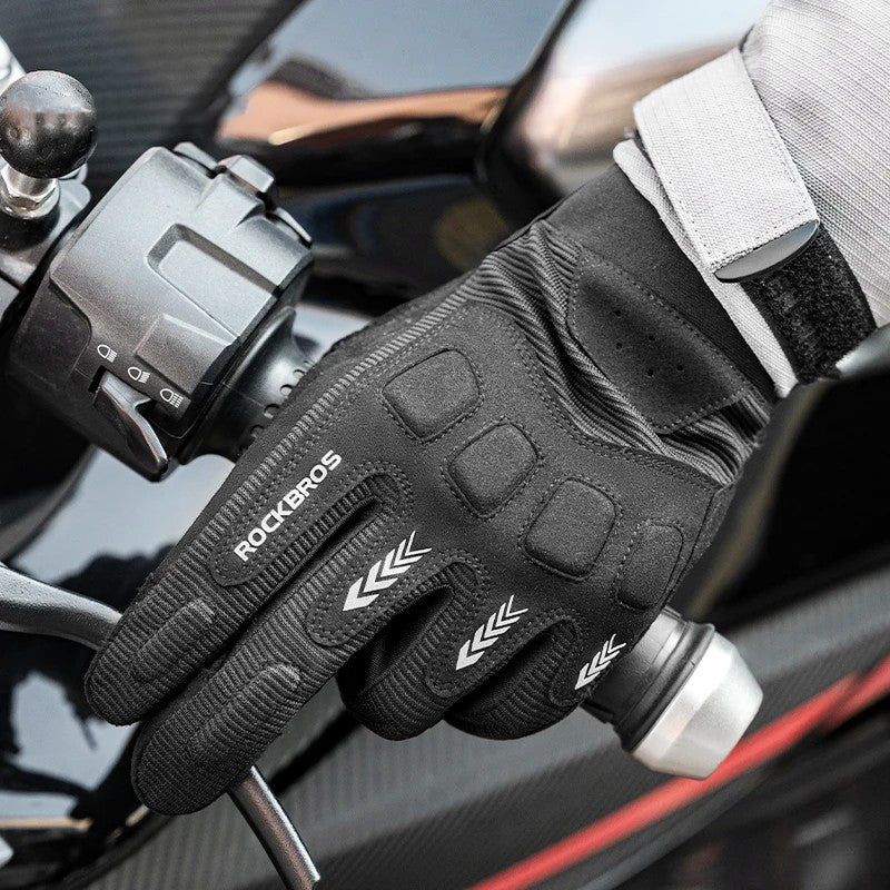 ROCKBROS MT016 1 Pair Outdoor Cycling Protection Gloves Touch Screen Full Finger Gloves