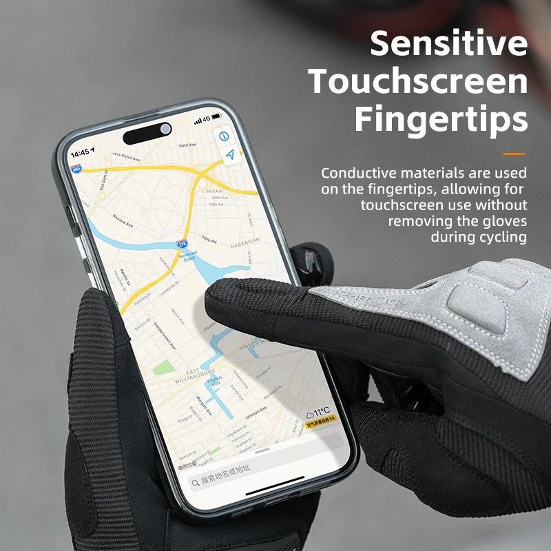 ROCKBROS MT016 1 Pair Outdoor Cycling Protection Gloves Touch Screen Full Finger Gloves