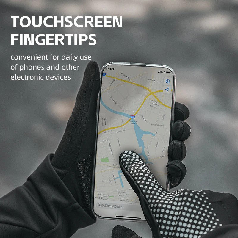 ROCKBROS S343 1 Pair Outdoor Cycling Full Finger Gloves Breathable Anti-skid Touch Screen Gloves