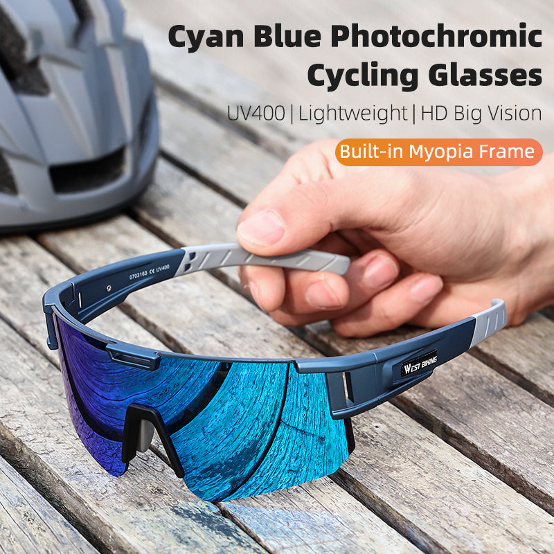 WEST BIKING YP0703163 Outdoor Cycling Glasses UV400 Photochromic Sunglasses