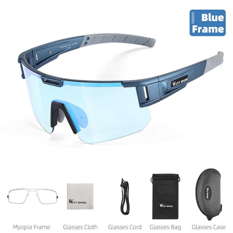 WEST BIKING YP0703163 Outdoor Cycling Glasses UV400 Photochromic Sunglasses