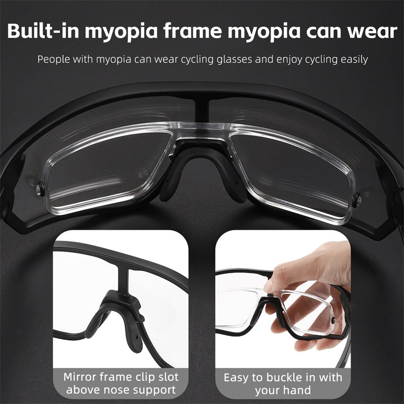 WEST BIKING YP0703161 Photochromic Cycling Sunglasses MTB Road Bike Windproof TR90 Frame Goggles