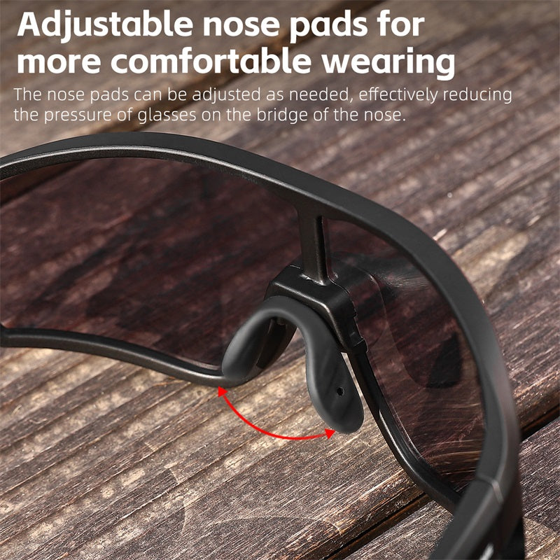 WEST BIKING YP0703161 Photochromic Cycling Sunglasses MTB Road Bike Windproof TR90 Frame Goggles