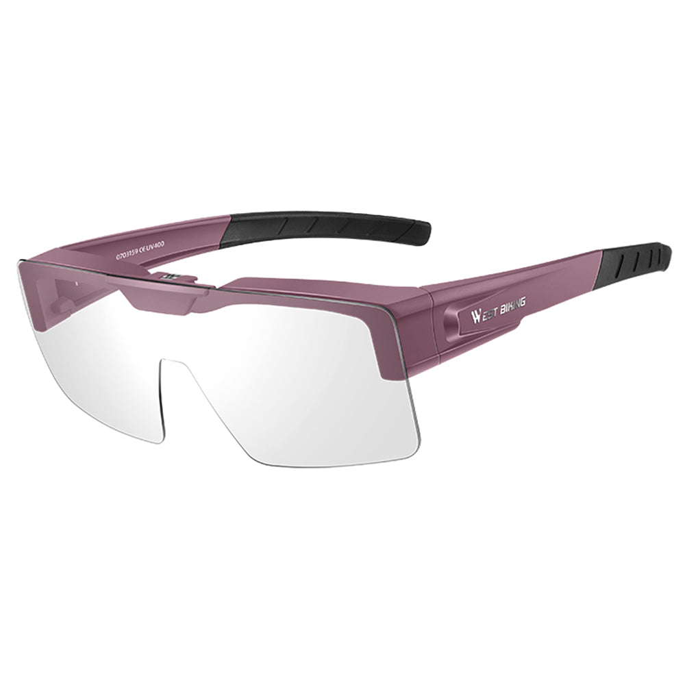 WEST BIKING YP0703158 Clear Photochromic Glasses Cycling Goggles Sunglasses