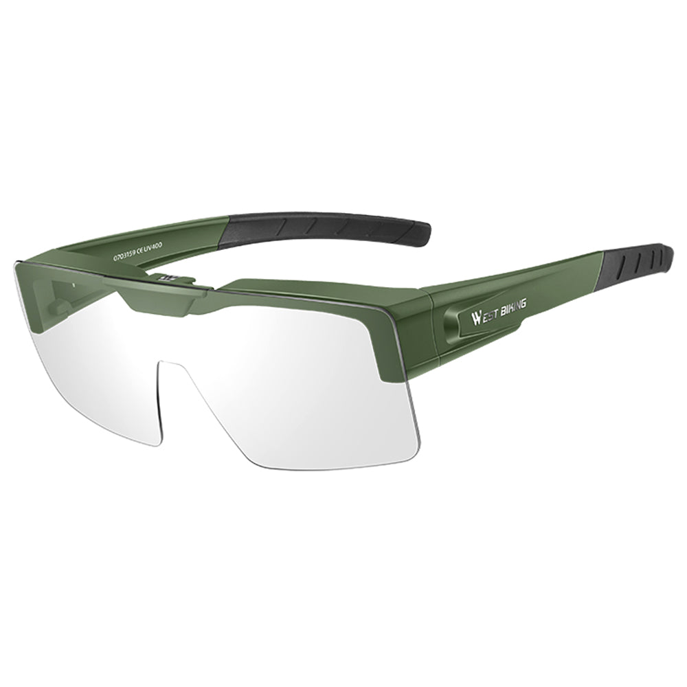 WEST BIKING YP0703158 Clear Photochromic Glasses Cycling Goggles Sunglasses