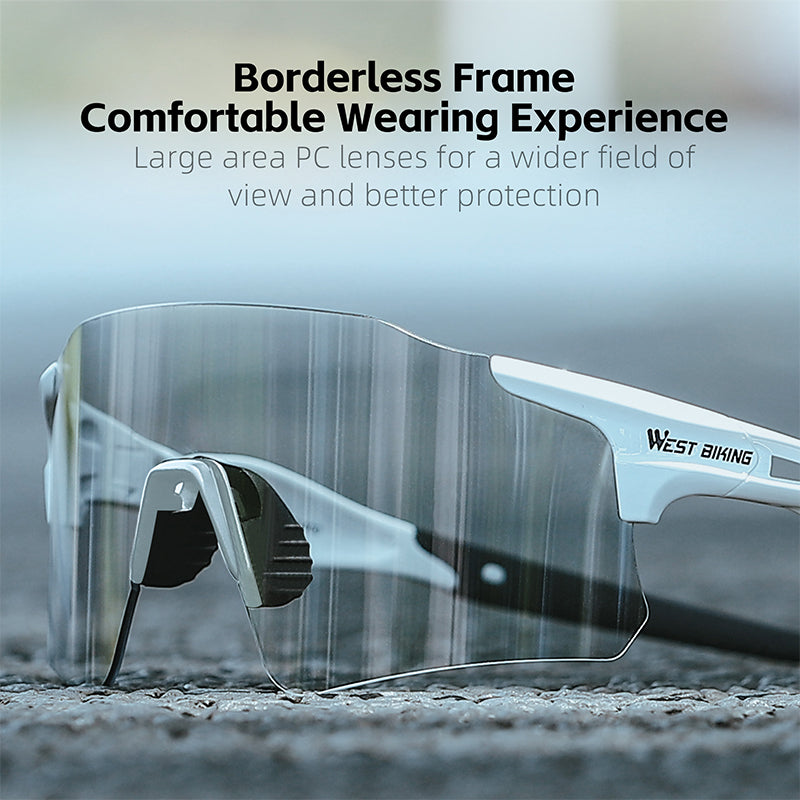 WEST BIKING YP0703156 Photochromic Sunglasses Unisex Outdoor Glasses Cycling Fishing Goggles