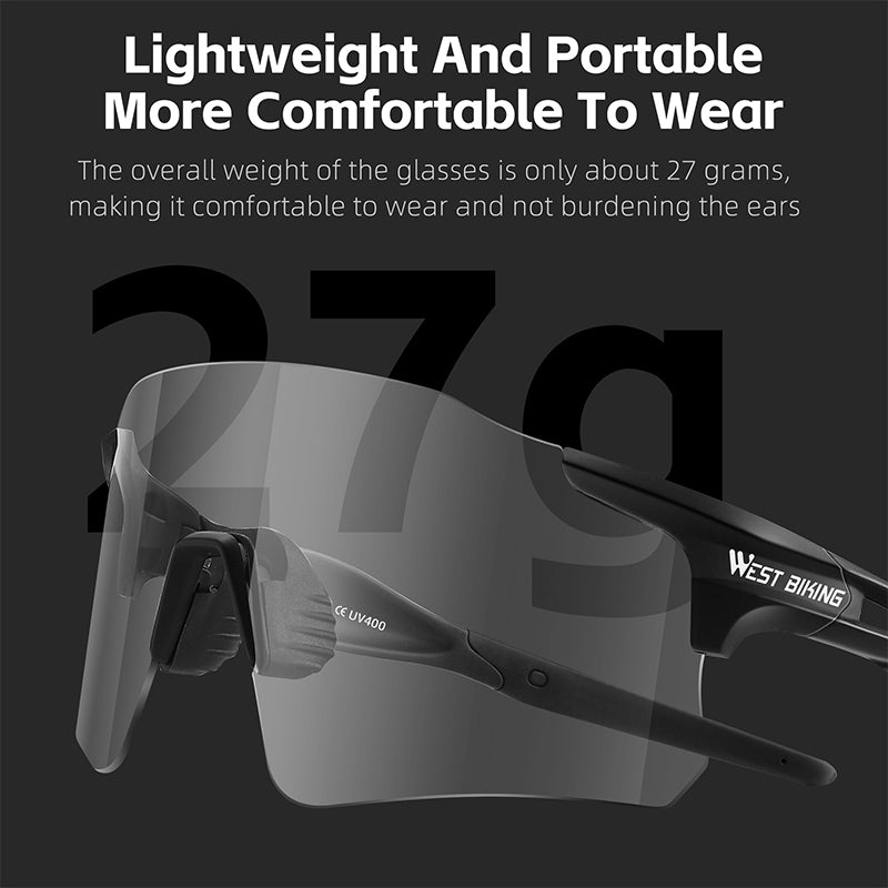 WEST BIKING YP0703156 Photochromic Sunglasses Unisex Outdoor Glasses Cycling Fishing Goggles