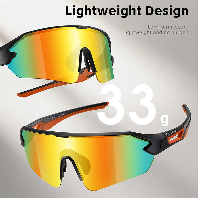 WEST BIKING Colorful Coating Lens Cycling Running Glasses Men Women Outdoor Sunglasses
