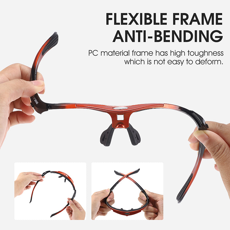 WEST BIKING YP0703142 Polarized Sports Sunglasses Cycling Mountain Bike Sunglasses with 5 Lens