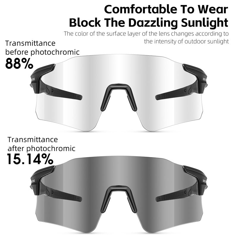 WEST BIKING YP0703165 Anti-fog Photochromic Sunglasses Windproof Cycling Goggles Outdoor Eyewear