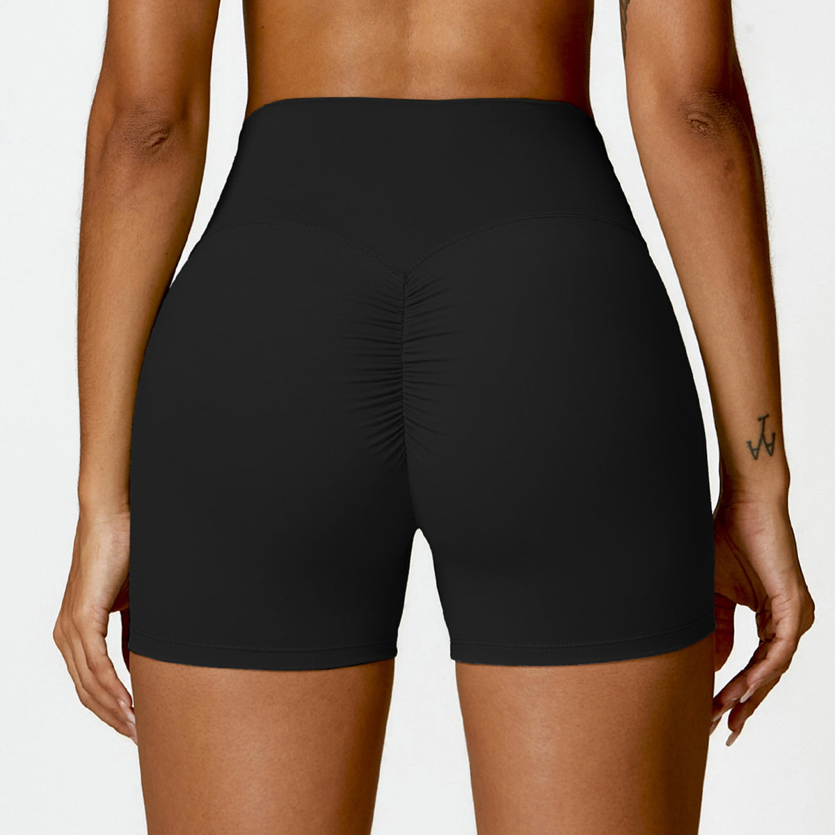 Size S Women Yoga Sport Shorts Butt-lifting High Waist Fitness Short Leggings