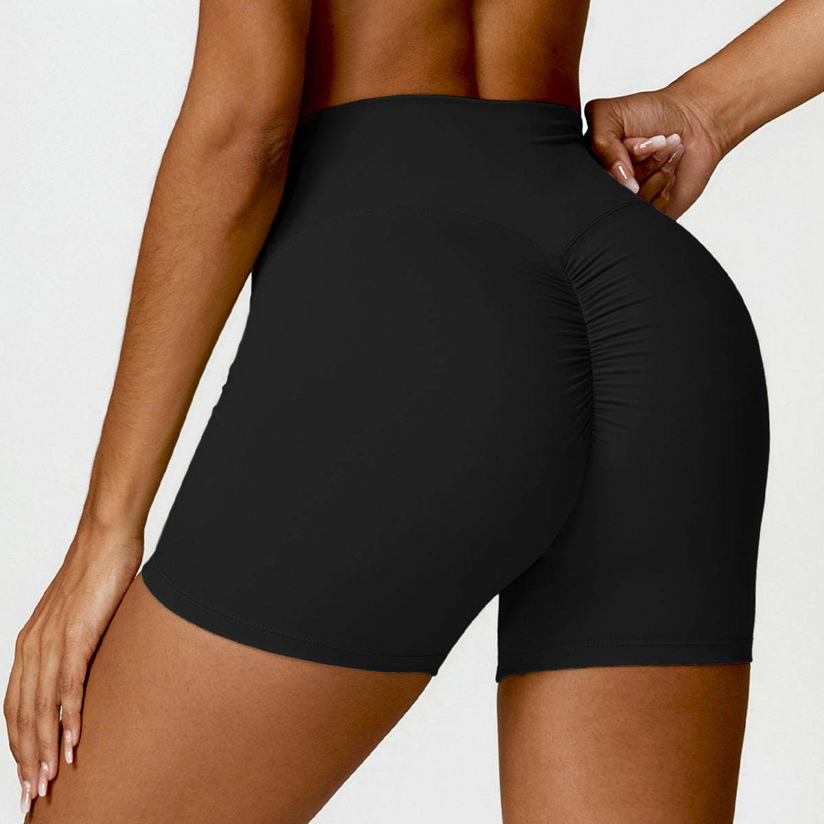 Size S Women Yoga Sport Shorts Butt-lifting High Waist Fitness Short Leggings