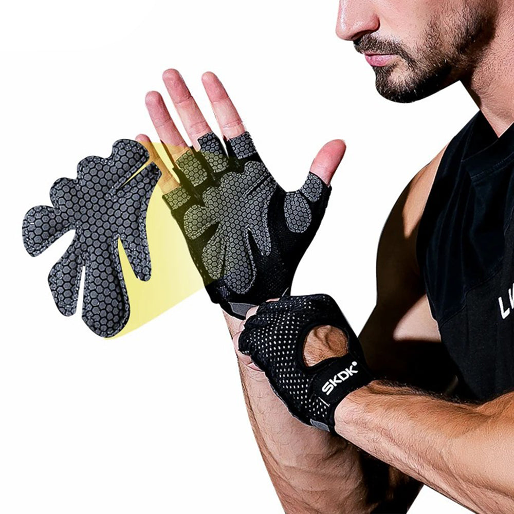 SKDK J55 Sport Gloves Non-Slip Cycling Gloves Half-Finger Outdoor Gloves for Fishing