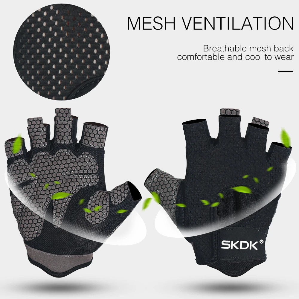 SKDK J55 Sport Gloves Non-Slip Cycling Gloves Half-Finger Outdoor Gloves for Fishing