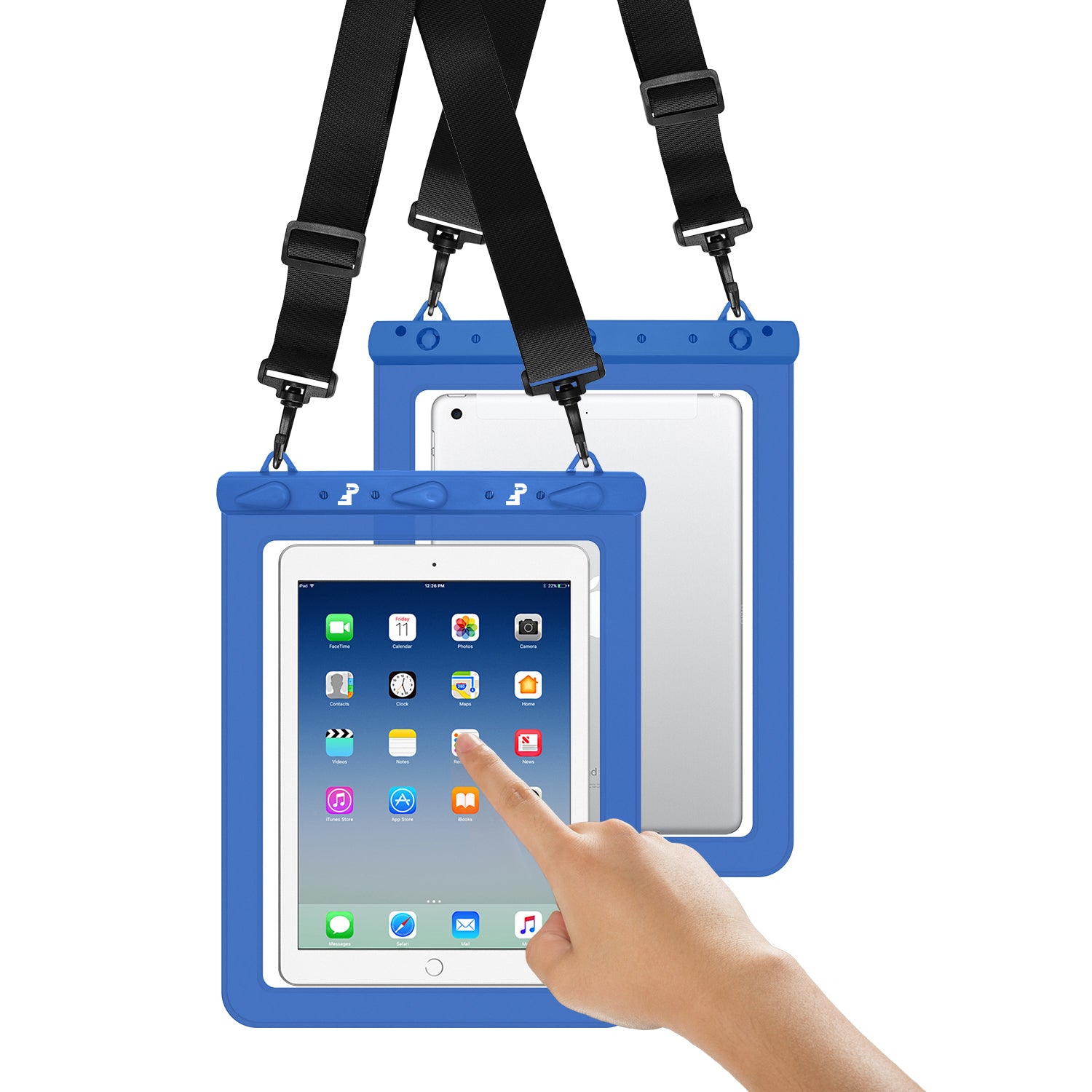 PICTET.FINO RH02 IPX8 Waterproof Bag for 13-inch Tablet Touch Screen 30m Underwater Pouch - Blue