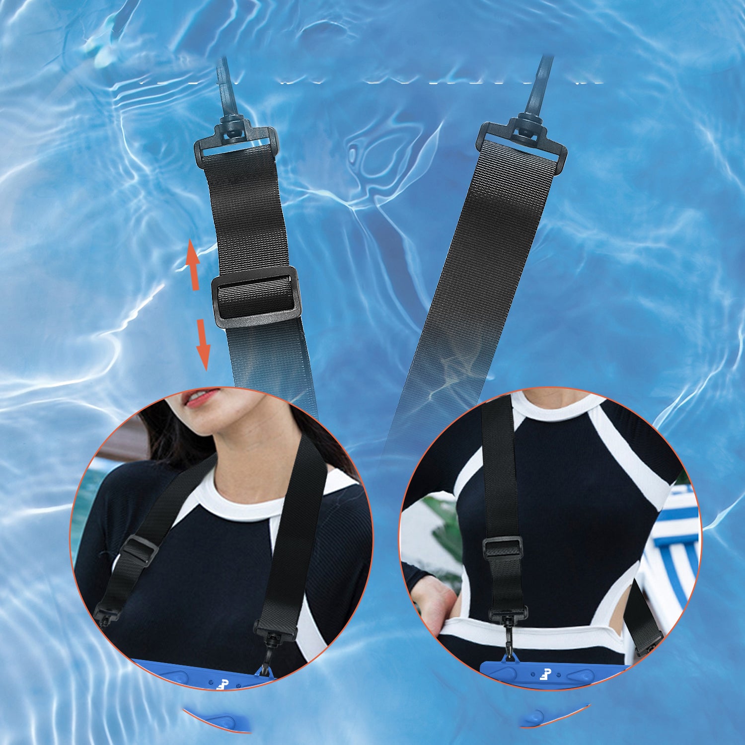 PICTET.FINO RH02 IPX8 Waterproof Bag for 13-inch Tablet Touch Screen 30m Underwater Pouch - Blue