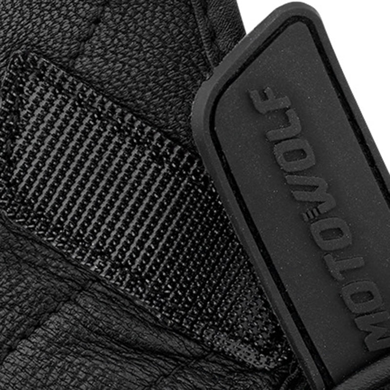 MOTOWOLF MDL0302B 1 Pair Fingerless Summer Sheepskin Leather Motorcycle Gloves