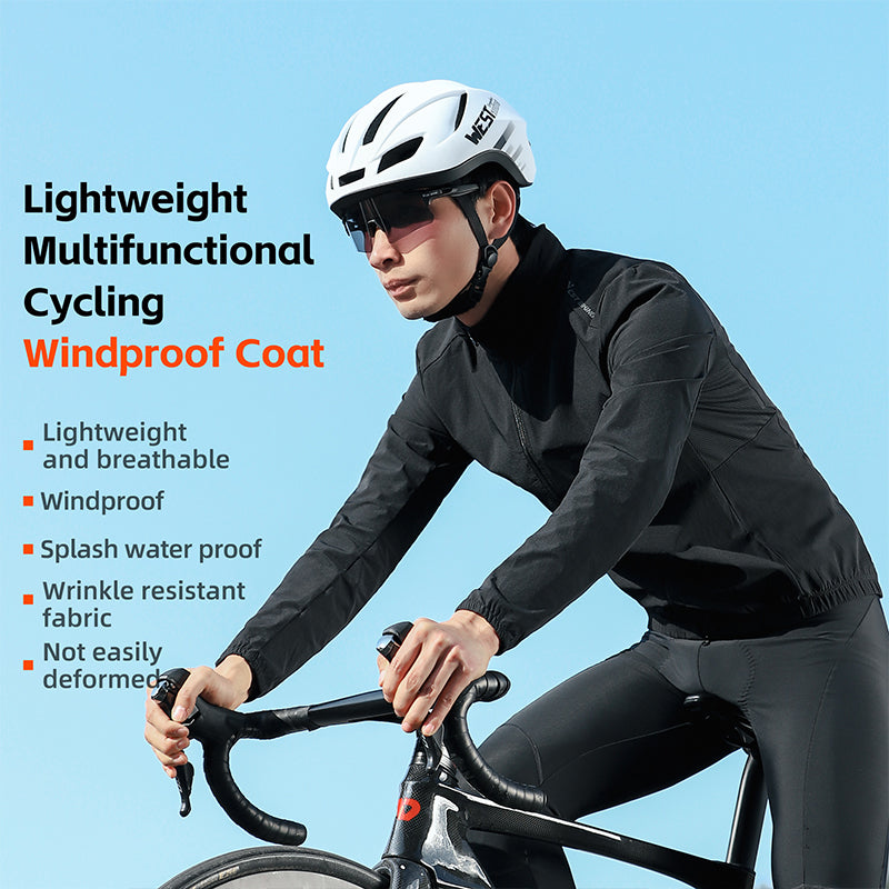 WEST BIKING YP0202330 Spring Autumn Long Sleeve Top Windproof Cycling Jacket