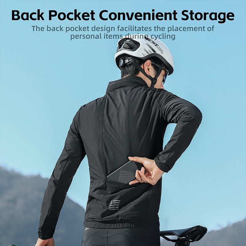 WEST BIKING YP0202330 Spring Autumn Long Sleeve Top Windproof Cycling Jacket