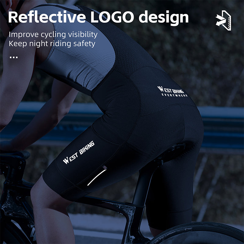 WEST BIKING YP0210012 Summer Cycling Bib Shorts Breathable Bike Riding Cloth for Men