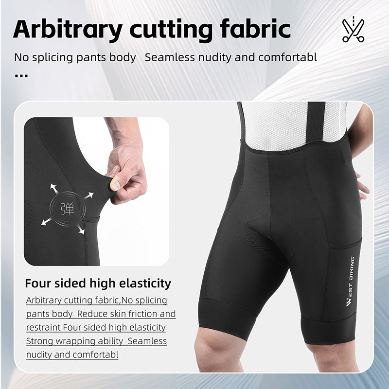 WEST BIKING YP0210012 Summer Cycling Bib Shorts Breathable Bike Riding Cloth for Men