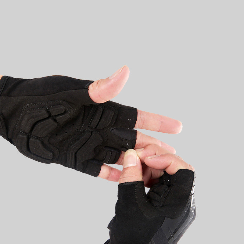 S191 1 Pair Anti-skid Cycling Gloves Unisex Breathable Half Finger Gloves