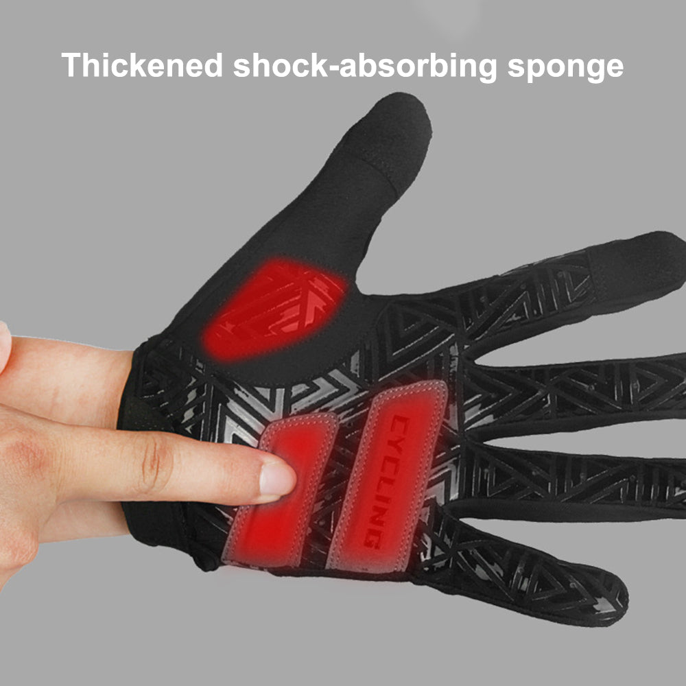 CYCLING Anti-slip Mittens Shock Absorbing Full Finger Touch Screen Cycling Gloves