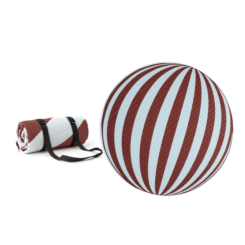 200cm Round Moisture-proof Picnic Mat Outdoor Camping Carpet with Webbing Strap