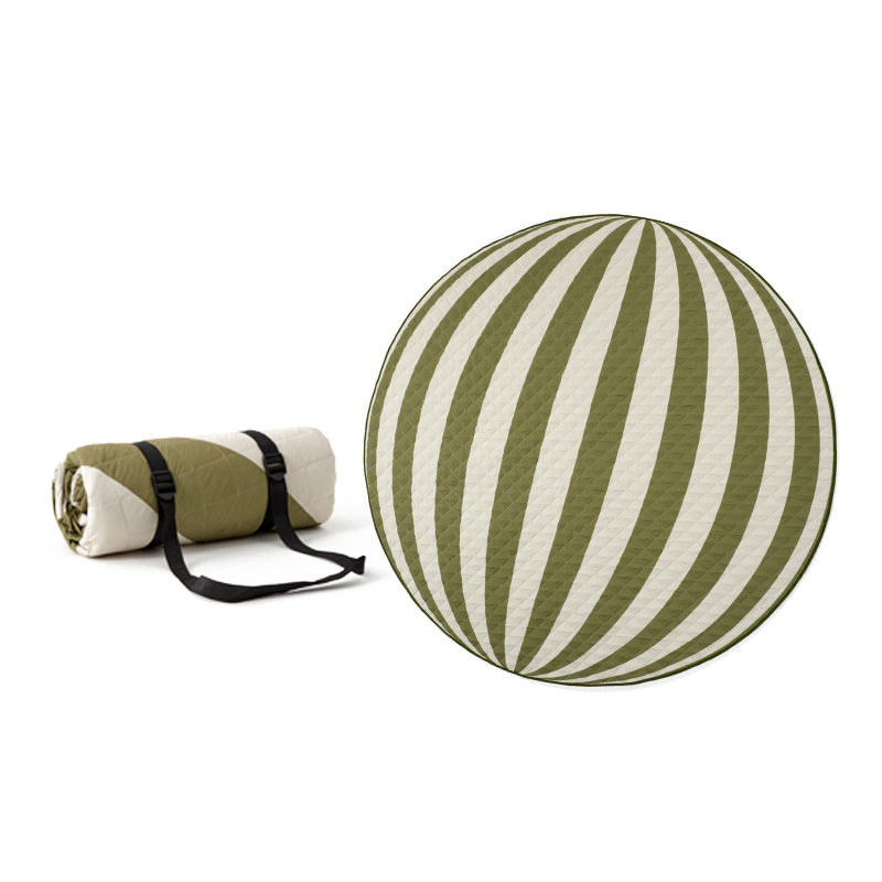 200cm Round Moisture-proof Picnic Mat Outdoor Camping Carpet with Webbing Strap