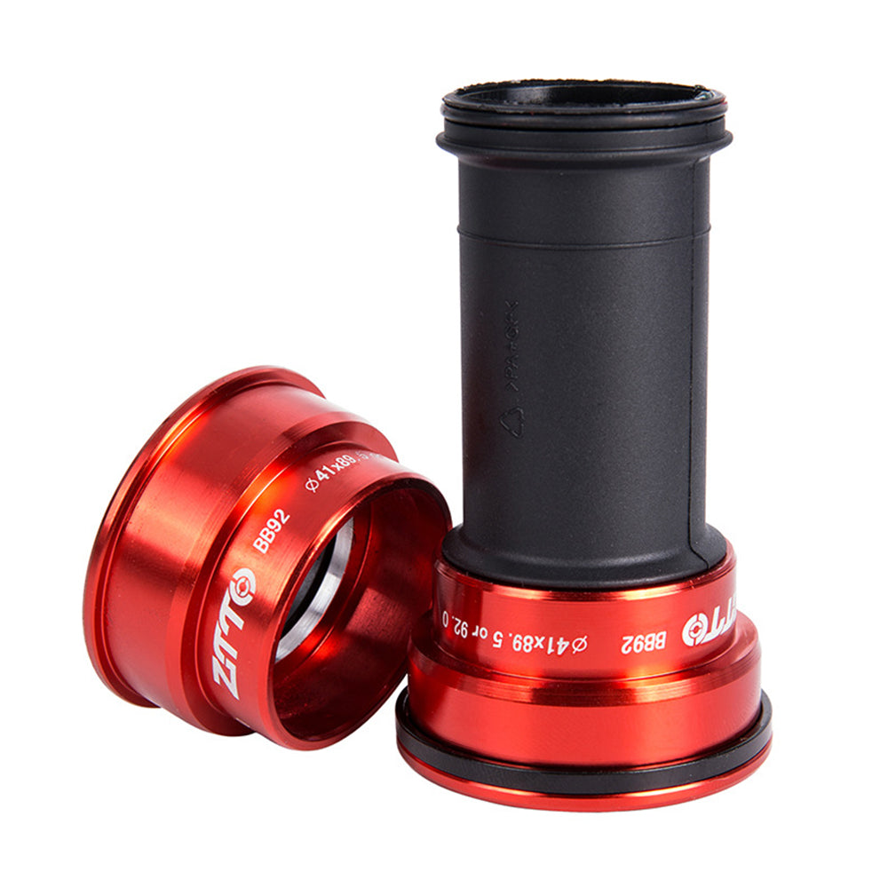 ZTTO BB92 Press-In Aluminum Alloy Bottom Bracket Bike Steel Bearing Hollow-Out Integrated BB for Cycling