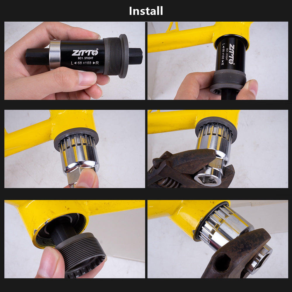 ZTTO fkzz MTB Road Bicycle Square Taper Bottom Bracket Bearing 68mm with Waterproof Screws