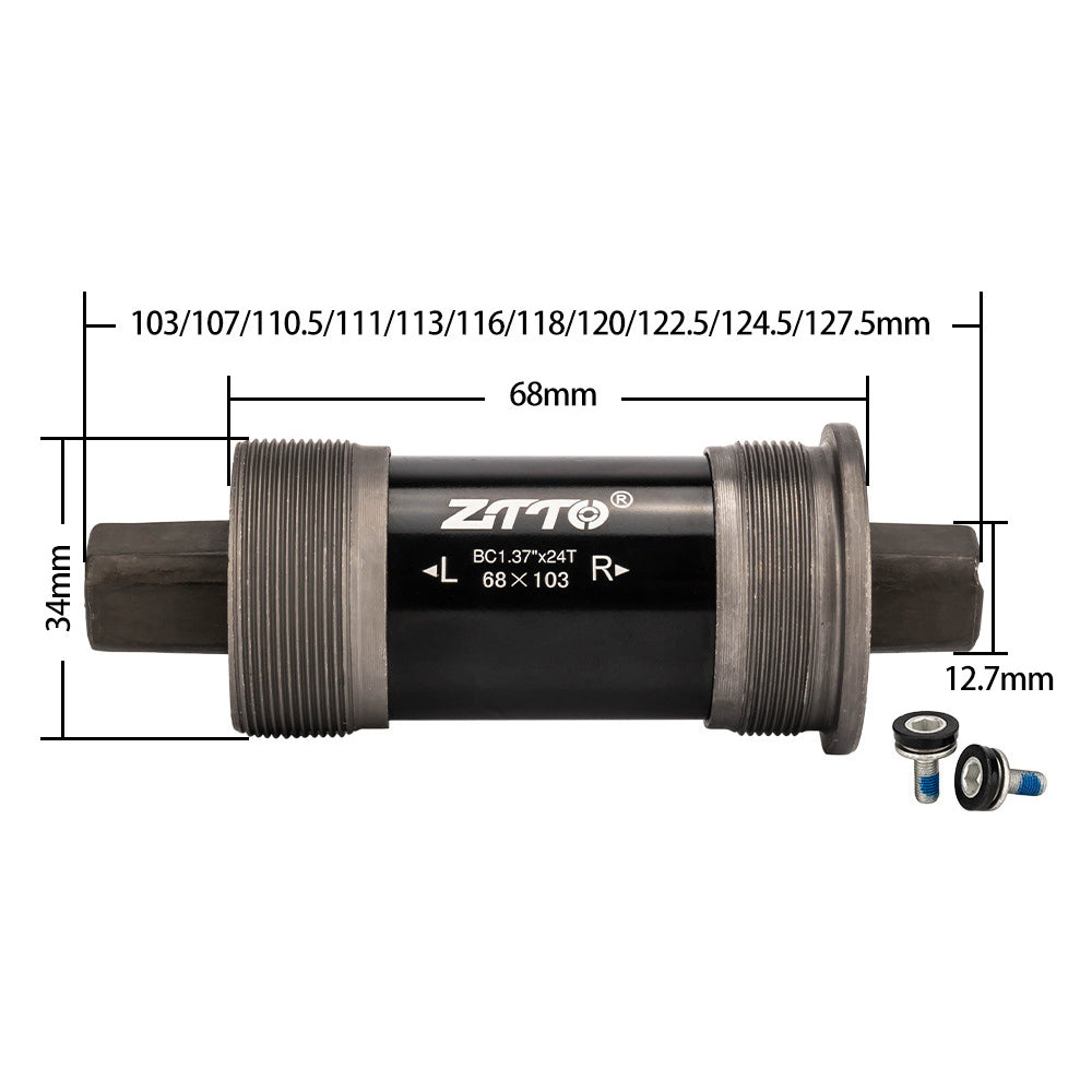 ZTTO fkzz MTB Road Bicycle Square Taper Bottom Bracket Bearing 68mm with Waterproof Screws