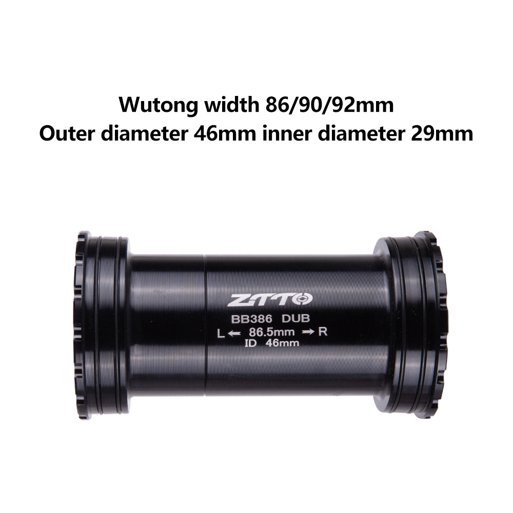 ZTTO BB386 Aluminum Alloy Bicycle Bottom Bracket for BB386EVO / PF30 68 / 73 / 86mm 46mm Frame Shell