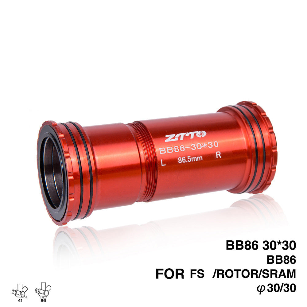 ZTTO BB86 30x30 4 Bearing Central Axis Aluminum Alloy Thread Lock Bike Bottom Bracket