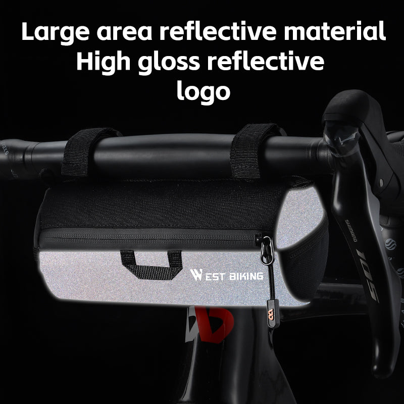 WEST BIKING YP0707361 Reflective 1L Mountain Bike Handlebar Bag with Shoulder Strap