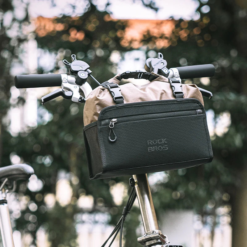 ROCKBROS W008 Bicycle Handlebar Hanging Bag Waterproof Detachable Bike Front Storage Bag