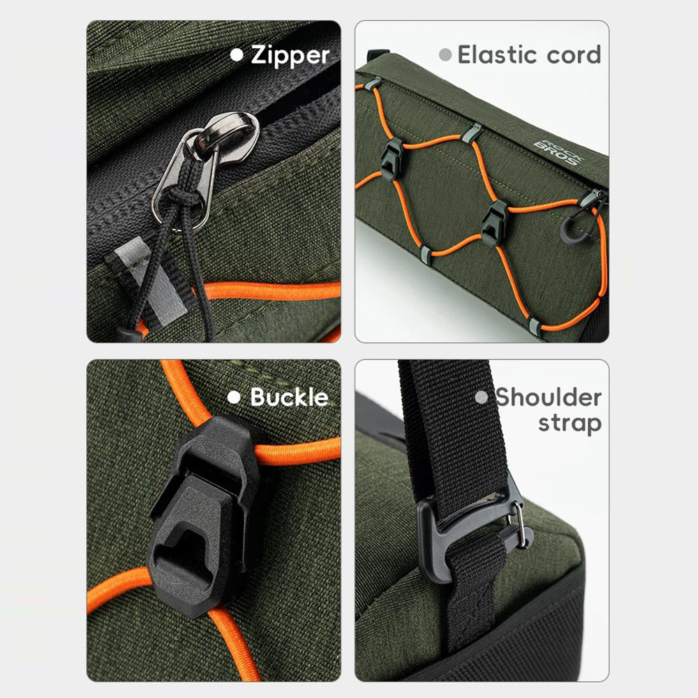 ROCKBROS W012 Bicycle Handlebar Hanging Bag Reflective Polyester Bike Front Storage Bag